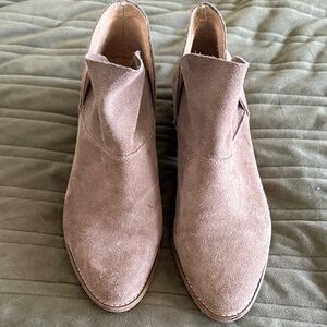 Lucky Brand Tan Suede Ankle Booties